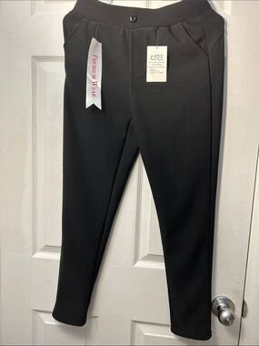 Black Women's Ponte Ankle Pants
